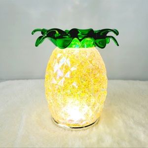WATER GLOBE PINEAPPLE single wick candle holder